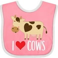 thumbnail image 3 of Inktastic I Love Cows Dairy Farmer Boys or Girls Baby Bib, 3 of 4