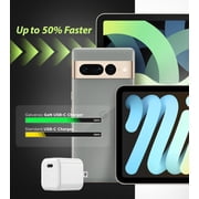 Galvanox 30W USB C Charger for iPad Pro / iPad Air / iPad Mini 6th Gen & Google Pixel 7/7 Pro - Gan Small Fast Charger with USB C-C Cable (White)