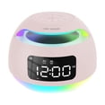 thumbnail image 4 of Reloj despertador digital perfecl con altavoz 4 niveles de brillo ajustables Rosa, 4 of 8