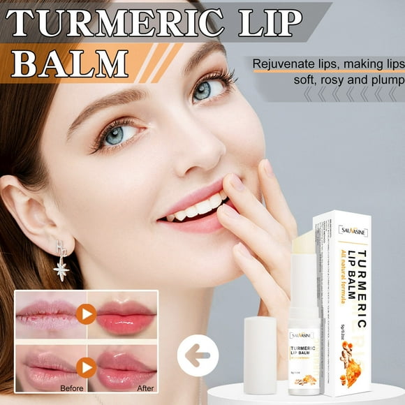 EARKITY Lip Lightening for Dark Lips, Turmeric Lip Balm for Smokers, Lip Brightener for Smokers Dark Lip, Lip Scrub for Dark Lips to Lighten, Lip Exfoliator Scrub for Lip Softening & Hydration