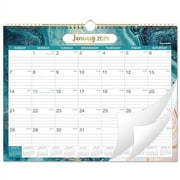 Calendar 2024 - Wall Calendar 2024 with Julian Date, January 2024 - December 2024, Twin-Wire-Bound, 14.76x 11.6, Thick Paper Perfect for Organizing & Planning, 6 Different Background Pattern