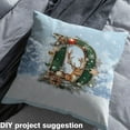 thumbnail image 2 of Homewish Vintage Monogrammed D 01, Initial A to Z Letter Room Decor Fabric by the Yard, Winter Festival Christmas Sewing Fabric, Lightweight Room Decor, 2 of 6