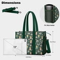 thumbnail image 5 of Teacher Tote Bag,Princess Castle Star Pattern Teacher Utility Tote Bag,Large Work Tote Bags for Women with Multiple Pockets,Top Zipper Closure,13.8x10.6x6.7 Inch, 5 of 5