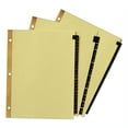 thumbnail image 6 of "Preprinted Black Leather Tab Dividers W/gold Reinforced Edge, 25-Tab, Ltr | Bundle of 10 Sets", 6 of 7