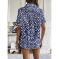 thumbnail image 5 of Zeagoo Short Sleeve Button Down Women Cotton Tops for Women V Neck Linen Blouse Tunics Plain Office Work Blouses, 5 of 5