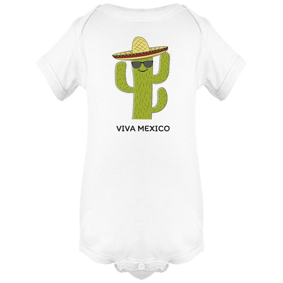 Viva Mexico Cute Happy Cactus Bodysuit Infant -Image by Shutterstock, 6 Months