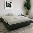 thumbnail image 4 of Nexera Marconi King Size Platform Wood Bed Frame, Black Oak, 4 of 7