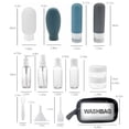 thumbnail image 4 of Travel Bottles for Toiletries,Leak Proof Travel Bottles for Shampoo and Conditioner Bottles,Travel Size Toiletry Silicone Travel Accessories Kit,Tsa approved Toiletry Bottles(14 Pack)-Blue, 4 of 7
