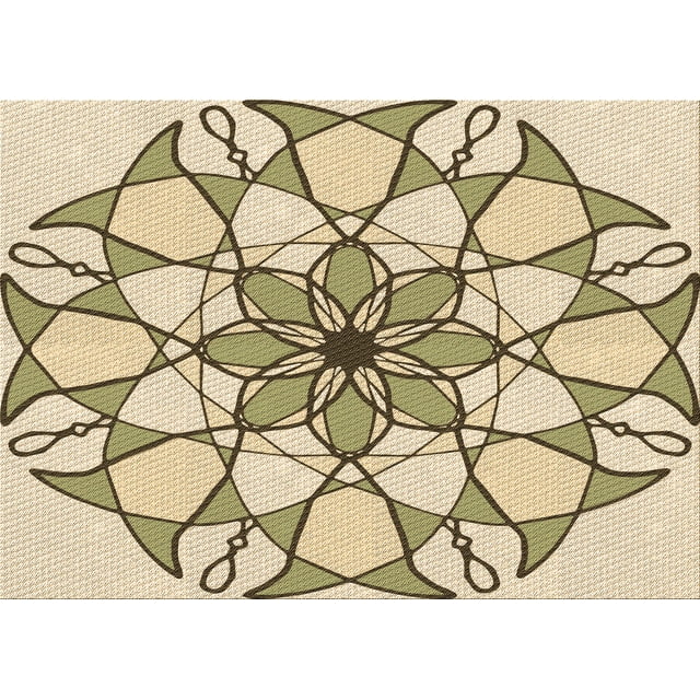 Ahgly Company Tapis Rectangulaire Lavable en Machine Intérieur Transitionnel Blond Doré Or, 7 Pieds x 10 Pieds