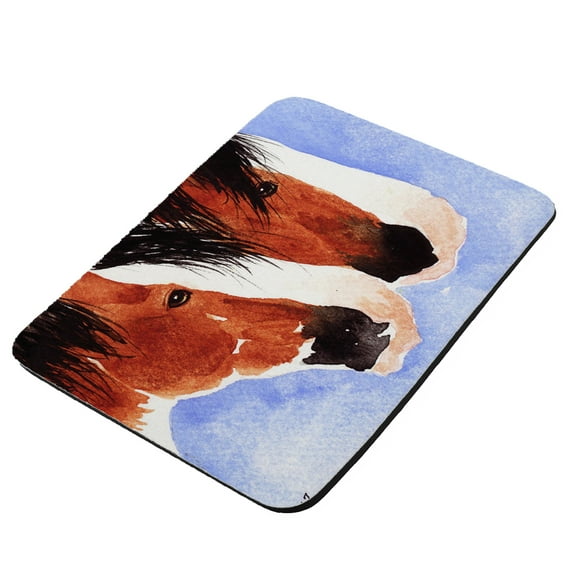 Clydesdale Team Mates Draft Horse Art by Denise Every - KuzmarK Mousepad / Hot Pad / Trivet