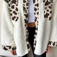 thumbnail image 4 of CEHVOM Mode Femmes Cardigan Patchwork Imprimé Léopard Veste en Peluche Manteau Liquidation, 4 of 6