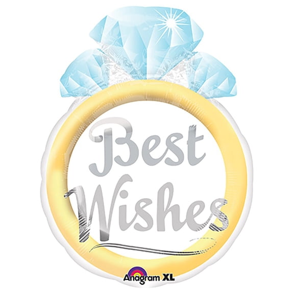 21 inch Wedding Best Wishes Foil Mylar Balloon - Party Supplies Decorations