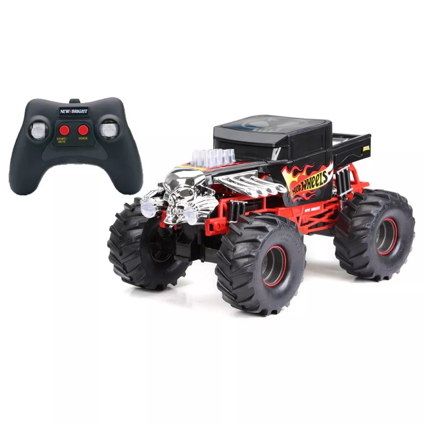 New Bright Hot Wheels Radio Control Monster Truck, 110 Scale, 9.6 Volt