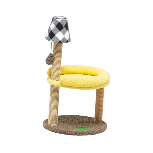 Rascador para gatos, protector de muebles para gatos de interior, poste de escalada de sisal amarillo