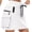 White-L, variant on Moisture Wicking Athletic Skirt Stretch Waist Sports Shorts Build In Pocket Solid Color for Gym Outdoor Activity