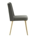thumbnail image 3 of Ember Interiors Ponce Gold Finished Metal Fabric Upholstered Dining Chairs, Set of Two, Dark Grey, 3 of 11