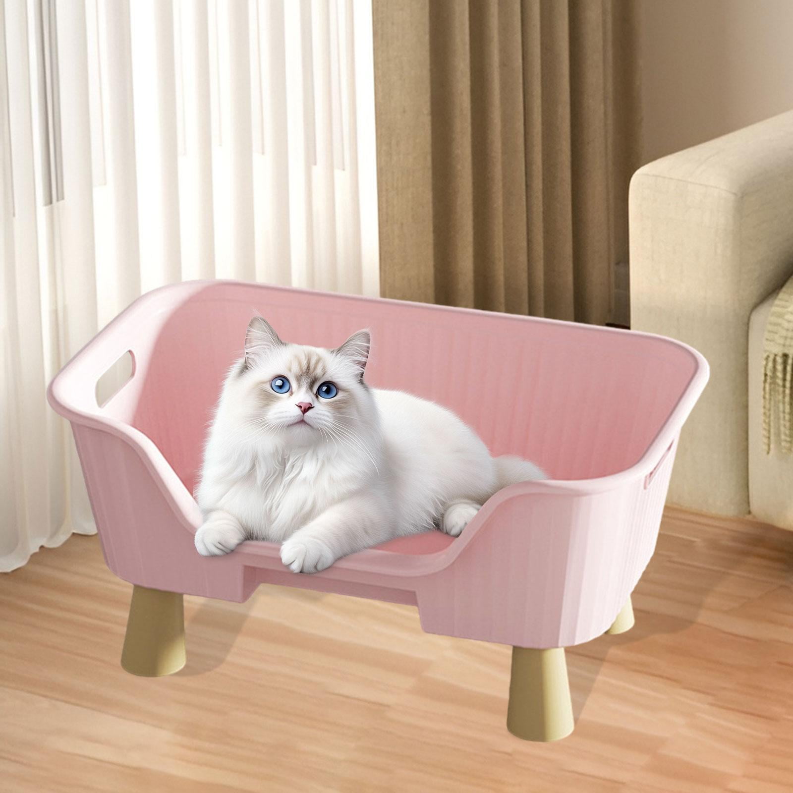 CarpNettore Cat Hammock Bed Elevated Cat Nest Furniture Raised Cat Cot for Kitten Kitty Cats M pink