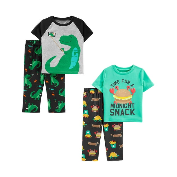 Set de pijama Simple Joys by Carter's Boys, 4 piezas, 5T, gris y verde