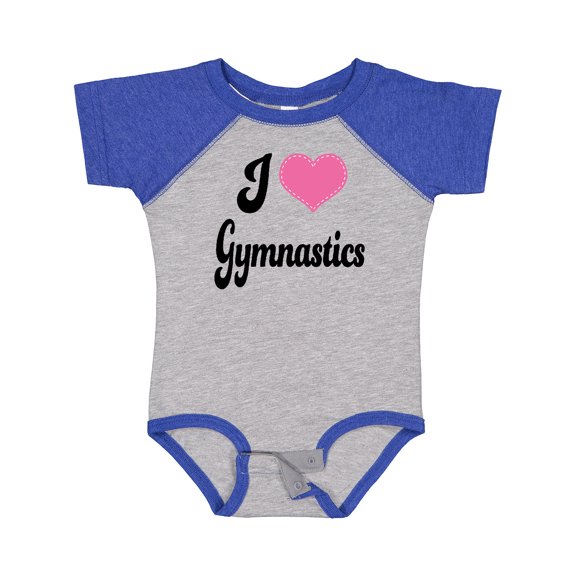 Inktastic I Love Gymnastics Girls Baby Bodysuit