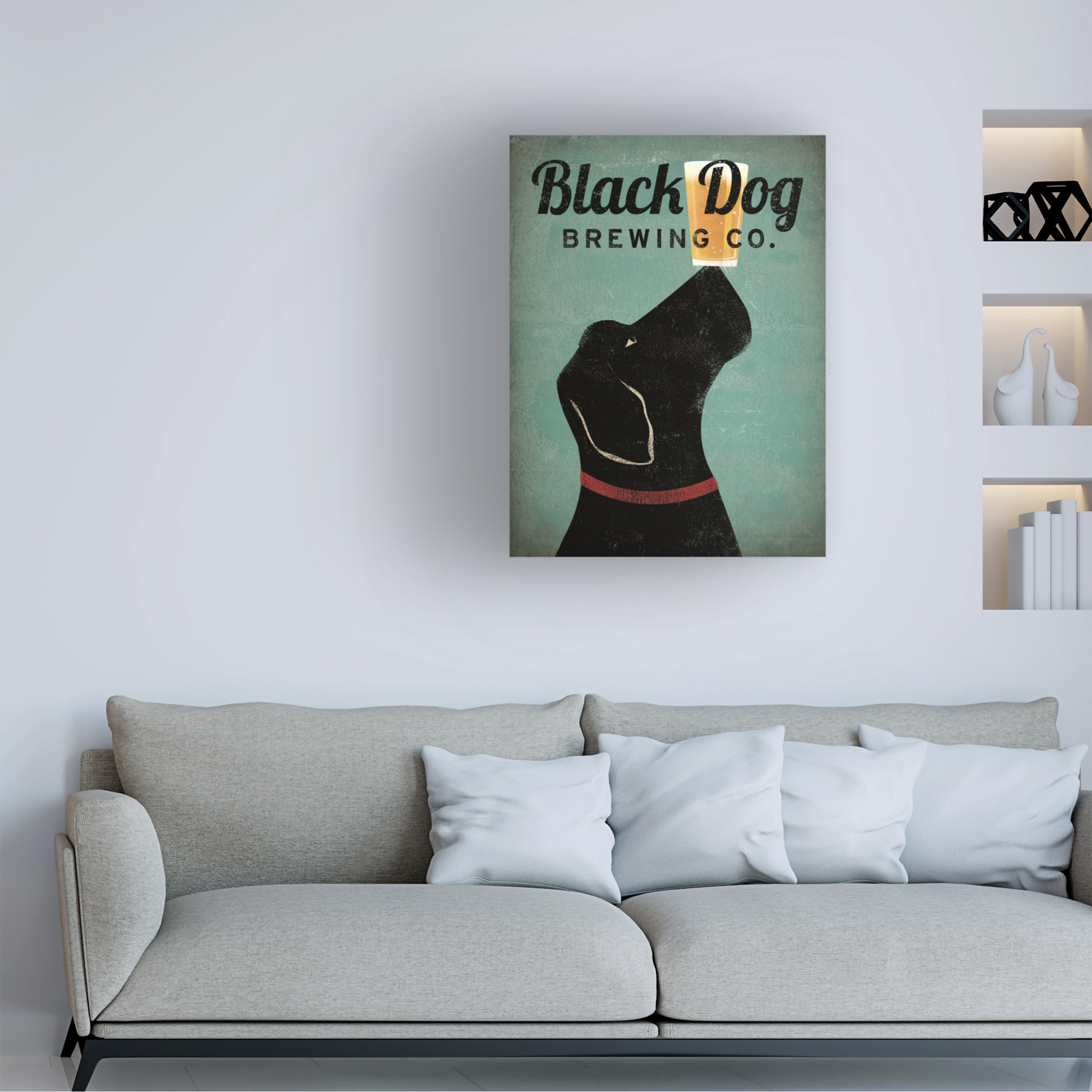 Ryan Fowler 'Black Dog Brewing Co V2' Canvas Art