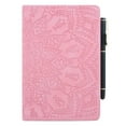 thumbnail image 5 of SaniMore Wallet Case for Samsung Galaxy Tab A8 Case 10.5" 2022 SM-X200/X205, PU Leather Case Embossed Sunflower Shockproof TPU Shell Card/Pen Holder Hand Rope Anti-slip Kikstand Tablet Case, Pink, 5 of 15