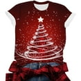thumbnail image 5 of bnaln Christmas Shirts for Women Funny Xmas Holiday Short Sleeve Tops Cute Tees Crewneck Plus Size Casual Dressy Blouses Xmas Jumpers Holiday Party Tshirt Going Out Tops Streetwear, 5 of 5