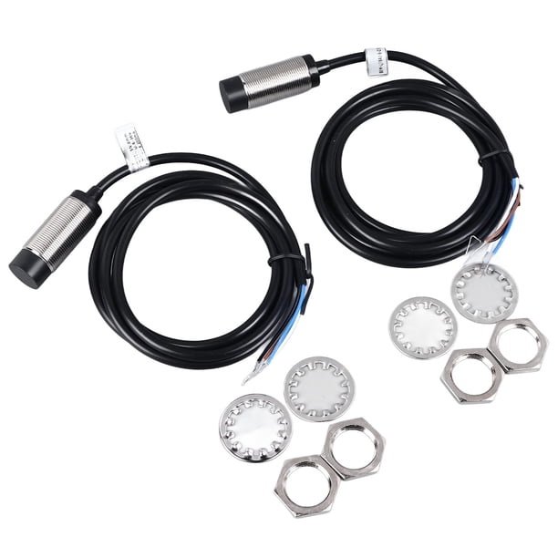 Sensor De Proximidad Inductivo, Rosca M18 NPN NO NC Interruptor De Proximidad Inductivo De 4 Cables Para De Control