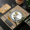 thumbnail image 6 of Store Sunflower Placemats Set of 4, Cotton Linen Heat Resistant Table Mats Non-Slip Washable Vintage Sunflower Brown Wood Grain Placemat for Holiday Banquet Dining Table Kitchen Decor, 6 of 6