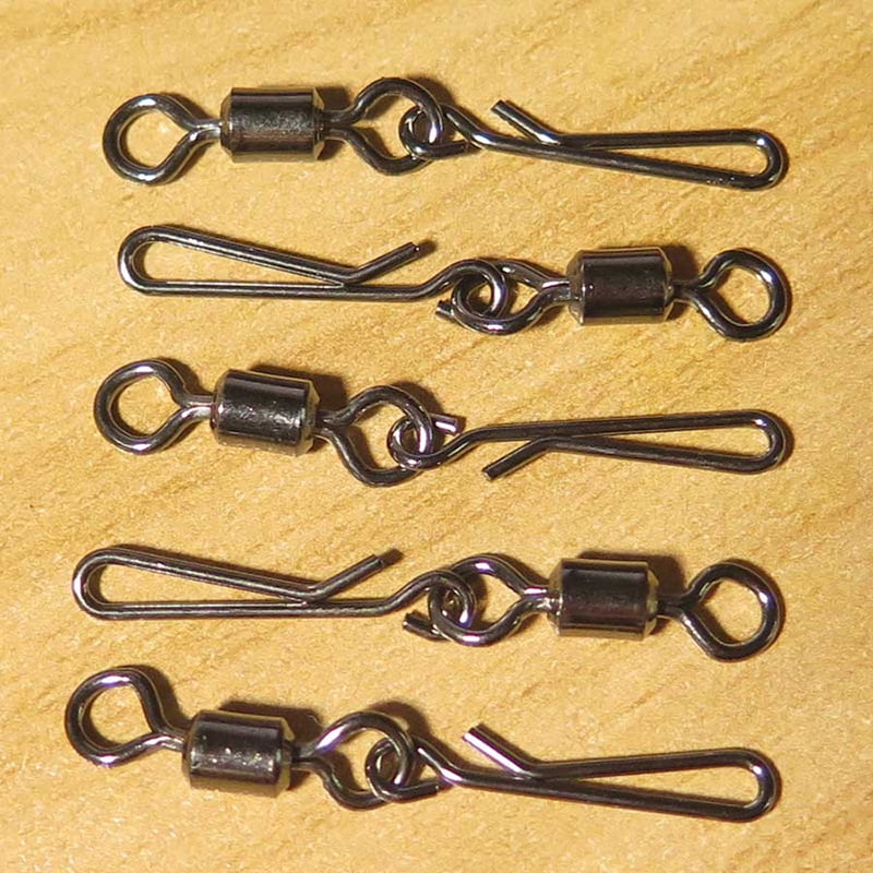 50pcs Rolling swivel with hanging snap fishing tackle ~ connector fishhooks Q0L1 