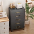 thumbnail image 4 of Bedroom Furniture Sets, Asofer Black Room Set Includes Queen Bed Frame, 5-Drawer Dresser & 6-Drawer Dresser, 4 of 9