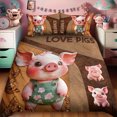 thumbnail image 1 of Cute Pig - Personalized Pig Lover Quilt Set, 1 of 6