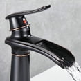 thumbnail image 5 of Robinet de Lavabo à Poignée Unique, Noir, 5 of 5