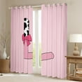 thumbnail image 2 of Erosebridal Personalized Alphabet L Curtains for Living Room,Kawaii Initial 30%-50% Blackout Curtains Set of 2 (38x45),Curtains Pack of 2 (38x45),Teenager Bedroom Decor, 2 of 6