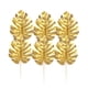 thumbnail image 1 of 12 piezas de simulación de hojas de tortuga plantas artificiales hojas de Monstera falsas con varilla Decoración para el hogar Colgantes de pared (Golden, L), 1 of 7
