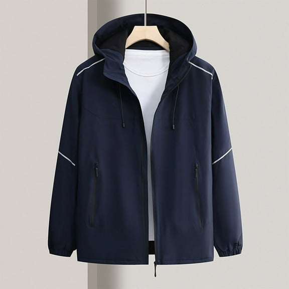 Pejock Men's All Weather Insulated Coat - Windproof Down Jacket with Heat-Sealed Seams, Lightweight Thermal Climbing Wear for Outdoor Activities, Rib Collar Casual Winter Parka