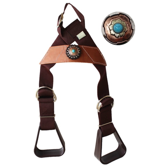 Horse Saddle Western Kids Child Youth Pony Buddy Stirrups w/ Concho 5138CO552