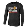 thumbnail image 2 of Men's Majestic Threads Black Los Angeles Lakers City and State Tri-Blend Long Sleeve T-Shirt, 2 of 3
