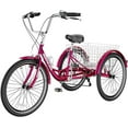 thumbnail image 2 of ABORON Adult Tricycles, 7 Speed Adult Trikes 20/24/26 inch 3 Wheel Bikes, Cruise Bike with Basket for Seniors, Women, Men for Recreation, Shopping, Multiple Colors, 2 of 9