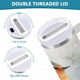 thumbnail image 6 of 30 oz Insulated Stainless Steel Tumbler Double Wall Stainless Steel Tumbler with 2-Way Drinking Elegant Little Robin, 6 of 9
