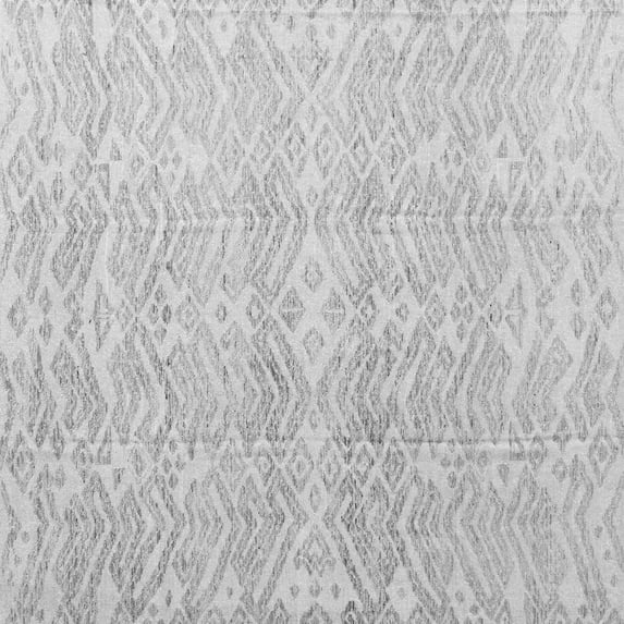 Ahgly Company Indoor Square Abstract Gray Modern Area Rugs, 5' Square