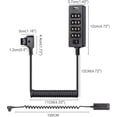 thumbnail image 4 of 2X Câble Répartiteur Dtap avec Interrupteur d'Alimentation D-Tap pour V-Mount V Lock, Batterie Dorée vers Port Femelle 3P x 4 & Port USB, 4 of 4