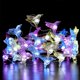 thumbnail image 1 of Cadena de luces decorativas con forma de colibrí, 13,12 pies, 40 LED de color blanco frío, resistente a la intemperie, funciona con pilas, 8 modos, cadena de luces de primavera para fiestas navideñas,, 1 of 5