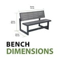 thumbnail image 6 of Lifetime Outdoor Durable Polystyrene Convertible Bench, Harbor Gray (60253), 6 of 13