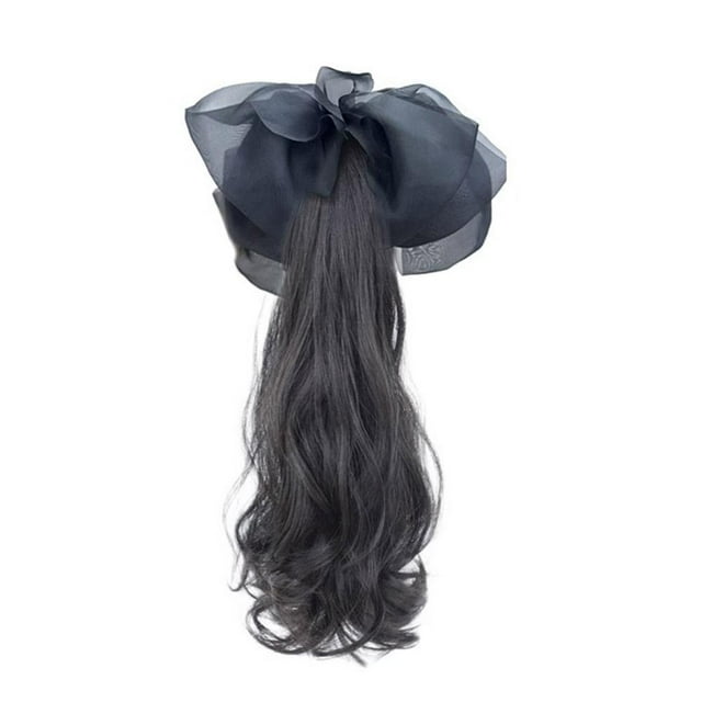 Extension de Cheveux Queue de Cheval à Clipser Synthétique Ondulée pour Femmes - 16/20 Pouces Résistant à la Chaleur
