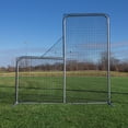 thumbnail image 2 of CHAMPRO Baseball and Softball Pitcher's Safety L-Screen On-Field Practice Net, 6'x6', 2 of 5