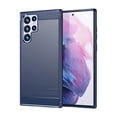thumbnail image 1 of PANDACO Navy Brushed Metal Case for Samsung Galaxy S23 Ultra, 1 of 3
