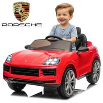 UBesGoo 12V Kids Ride on Car Toys, Licensed Porsche Cayenne Powered Electric Car for Kids, Parent Remote Control, Red