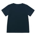 thumbnail image 4 of Povozer Girls Short Sleeve T Shirts 18 Months-9 Years 2025 Girls Summer T Shirts Kids Casual Crewneck Short Sleeve Loose Basic Tee Tops for 7-8 Years,Navy, 4 of 4