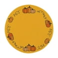 thumbnail image 2 of Kumdkd Fall Round Placemats - 13.98inch Faux Linen Table Mats with Pumpkin & Maple Leaf Prints, Waterproof Plastic Decor for Thanksgiving & Autumn Dining (Multicolor), 2 of 6