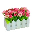 thumbnail image 3 of Maceta de valla Flores de rosas artificiales Tela de simulación Flor Inicio Boda Decoración floral falsa, Rosa seitruly HA7815-01B, 3 of 6